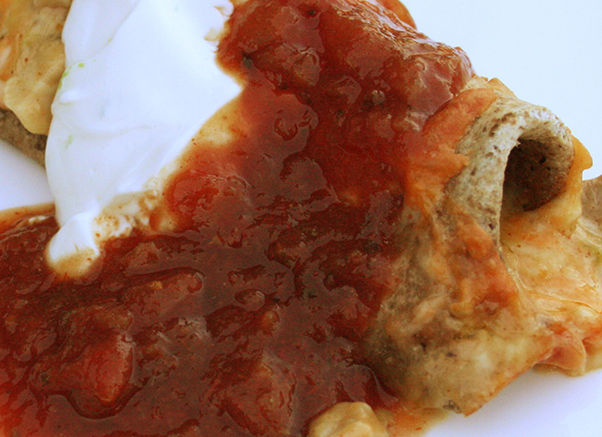 carries chicken enchiladas