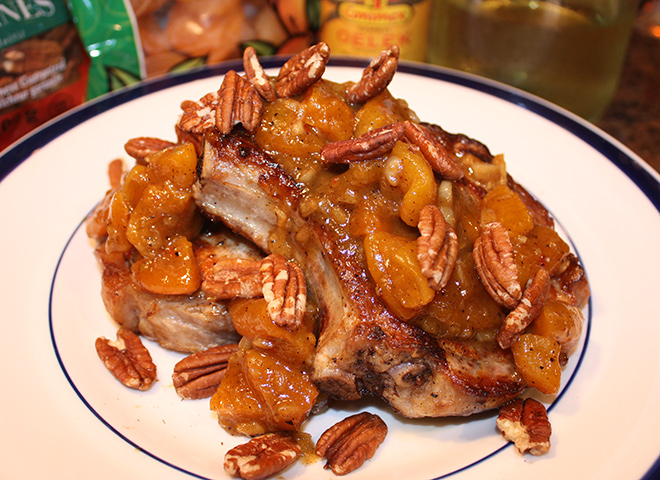 chef dezs apricot pecan pork chops