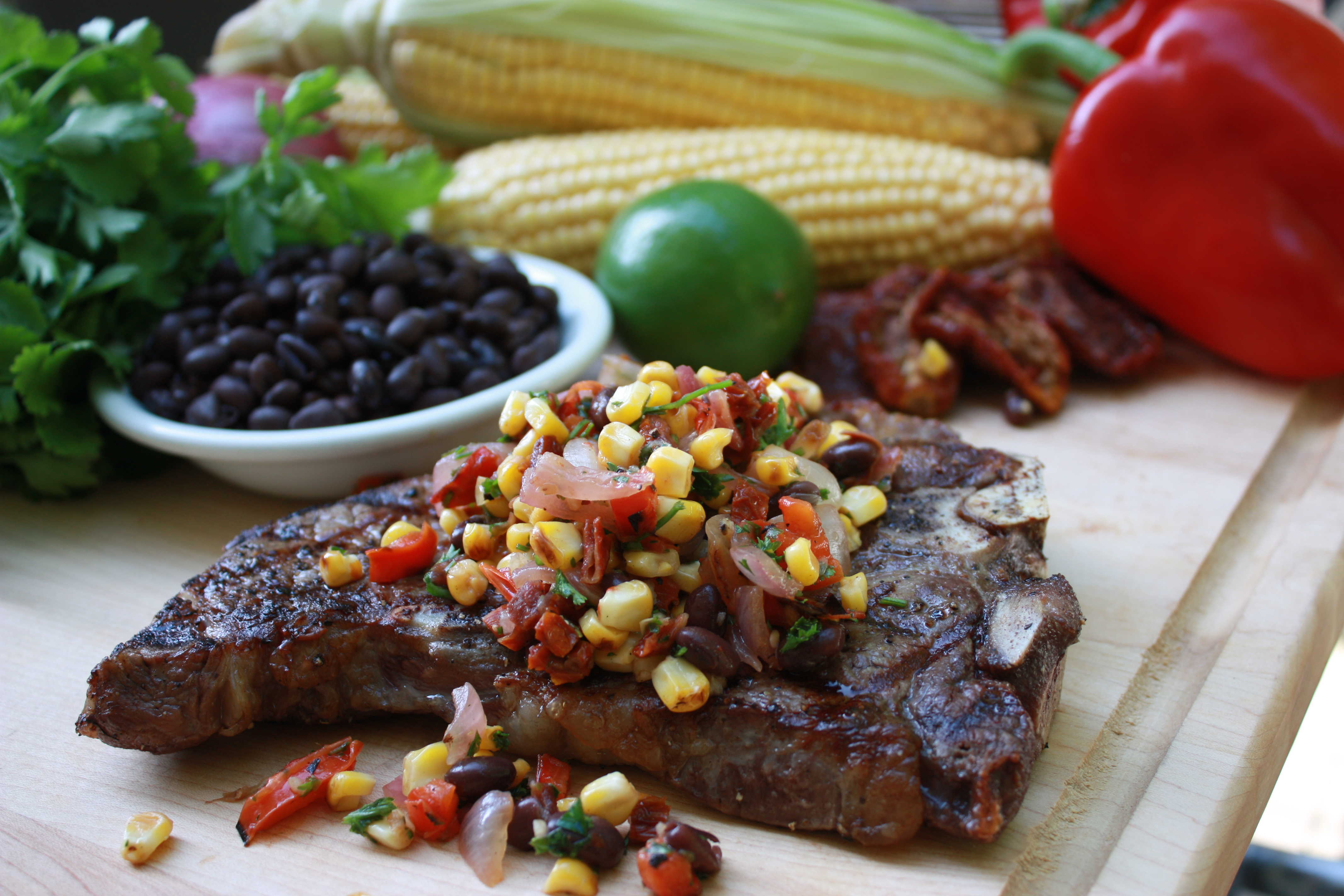 chef dezs fire roasted corn and black bean salsa