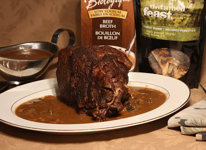 chef dezs pot roast with wild mushroom gravy