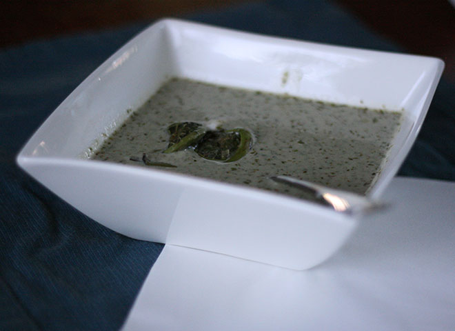 cream of fiddlehead soup