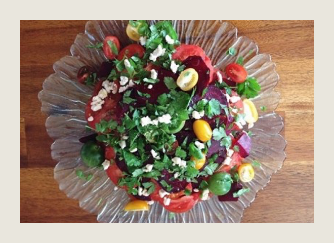 sarahs tomato and beet salad