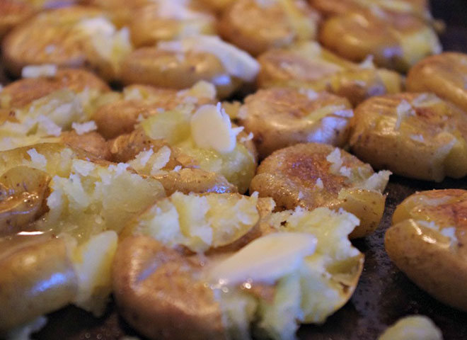 smashed nugget potatoes