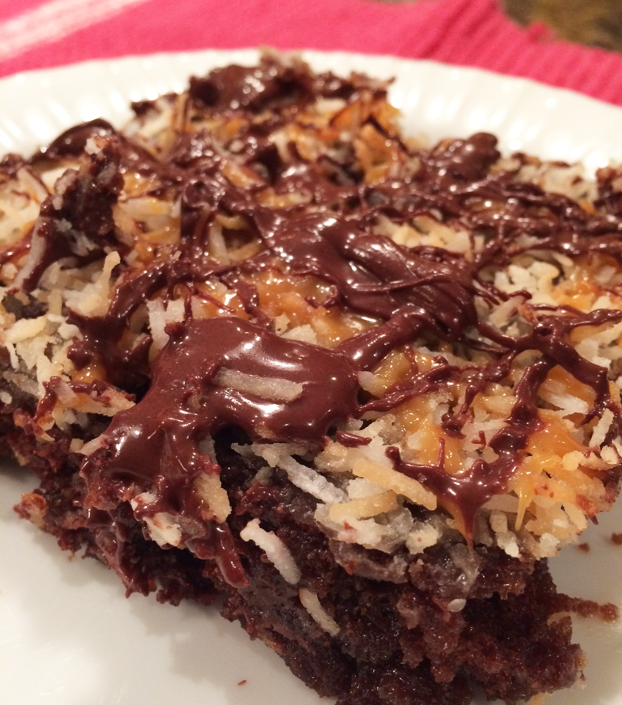samoa sheet cake