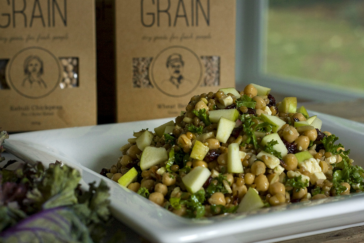 Harvest Wheat Berry Chickpea Salad