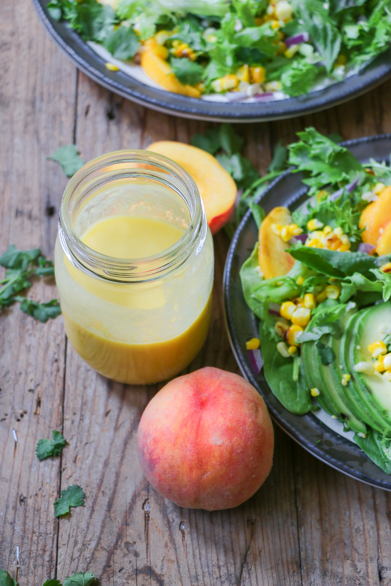 Corn and Peach Salad with Two Dressings Lepp Farm Market