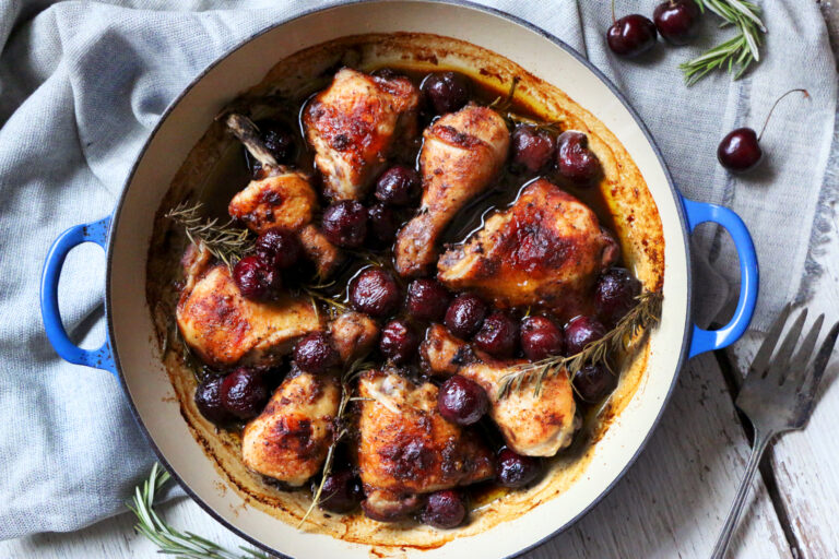 Cherry Balsamic Herb Roasted Chicken