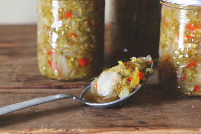 Homemade Sweet & Spicy Cucumber Pepper Relish