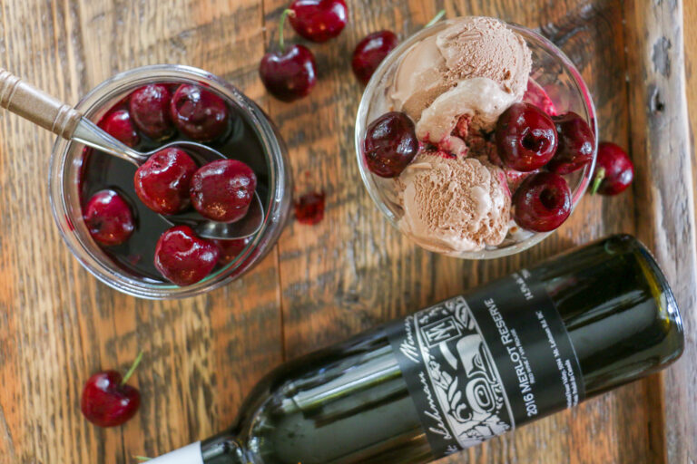 Red Wine Poached Cherries