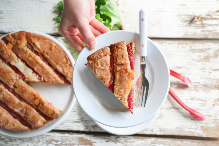 Rhubarb Almond Cake