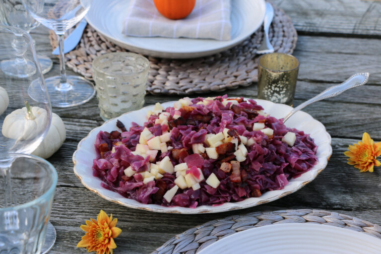Braised Red Cabbage with Apple