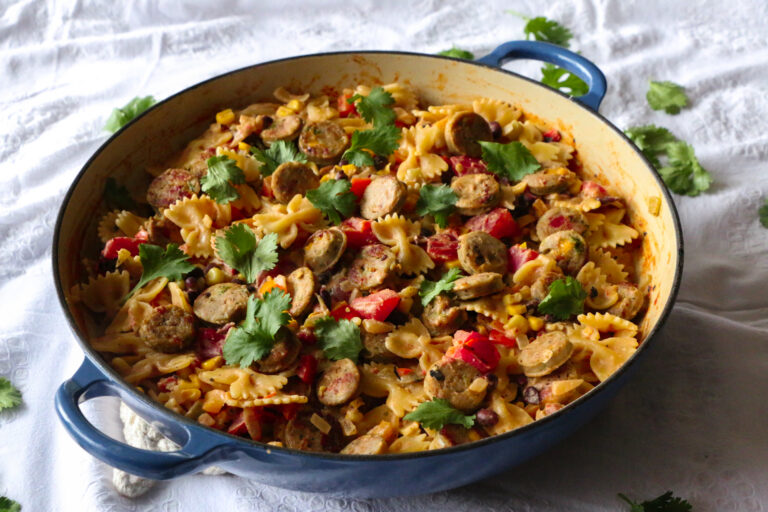Creamy Mexican Pasta with Sausages