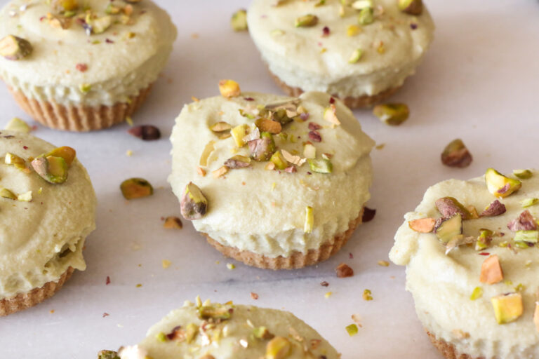 Mini Favuzzi Pistachio Cream Cheesecakes