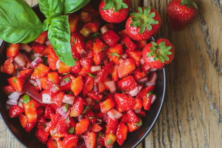 Strawberry Basil Balsamic Salsa