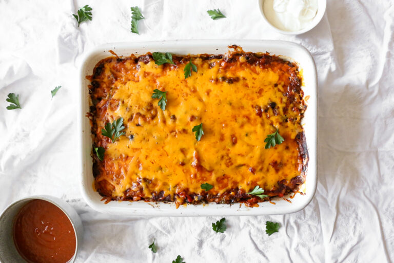 Mexican Casserole with Roasted Corn & Peppers