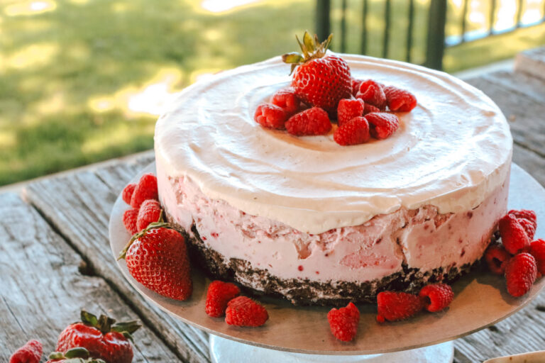 Lepp’s Strawberry Chocolate Ice Cream Cake