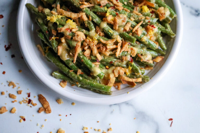 Lemon Miso Green Beans
