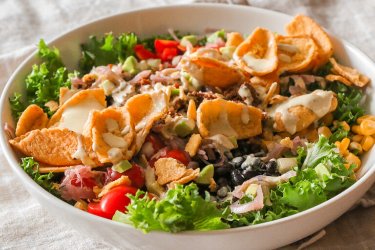 Taco Salad with Creamy Chive Citrus Dressing