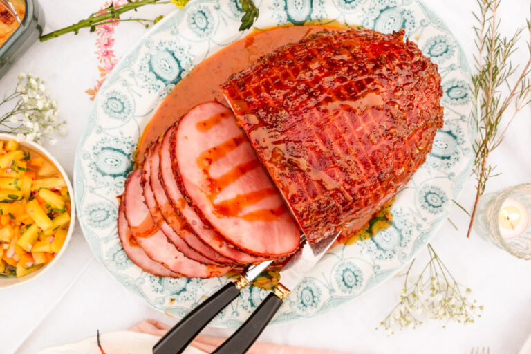 Glazed Ham with Fresh Pineapple & Mango Salsa