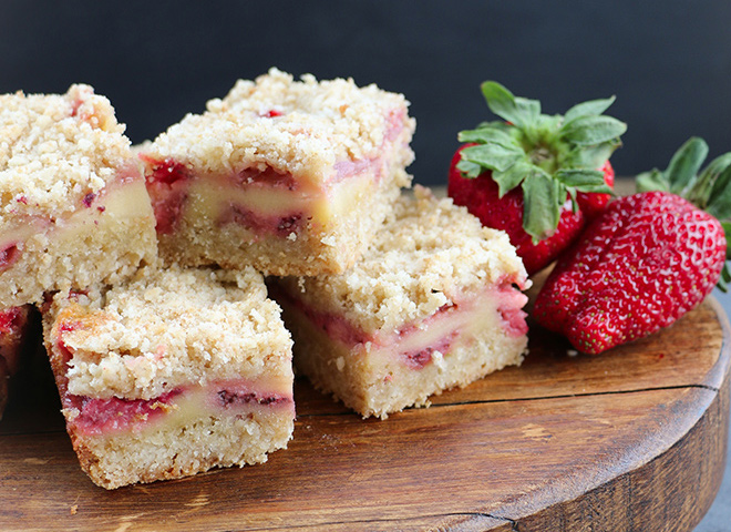 Summer Berry Custard Squares