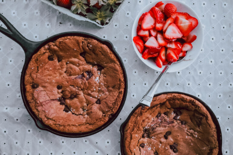 Salted Chocolate Chip Skillet Cookie